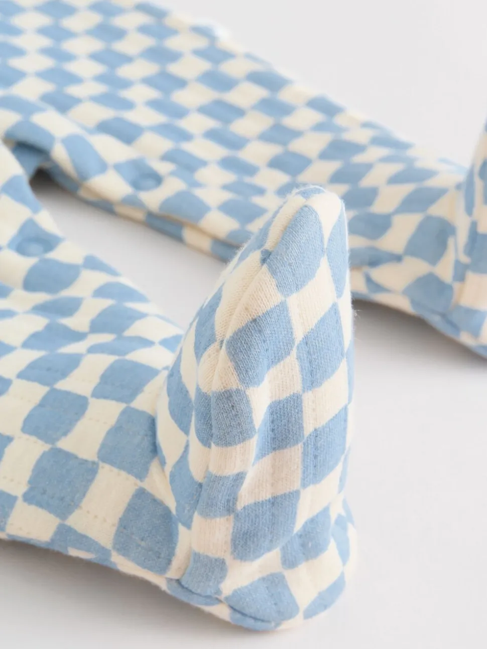 Blauw - 2 Doorgestikte babypyjama's