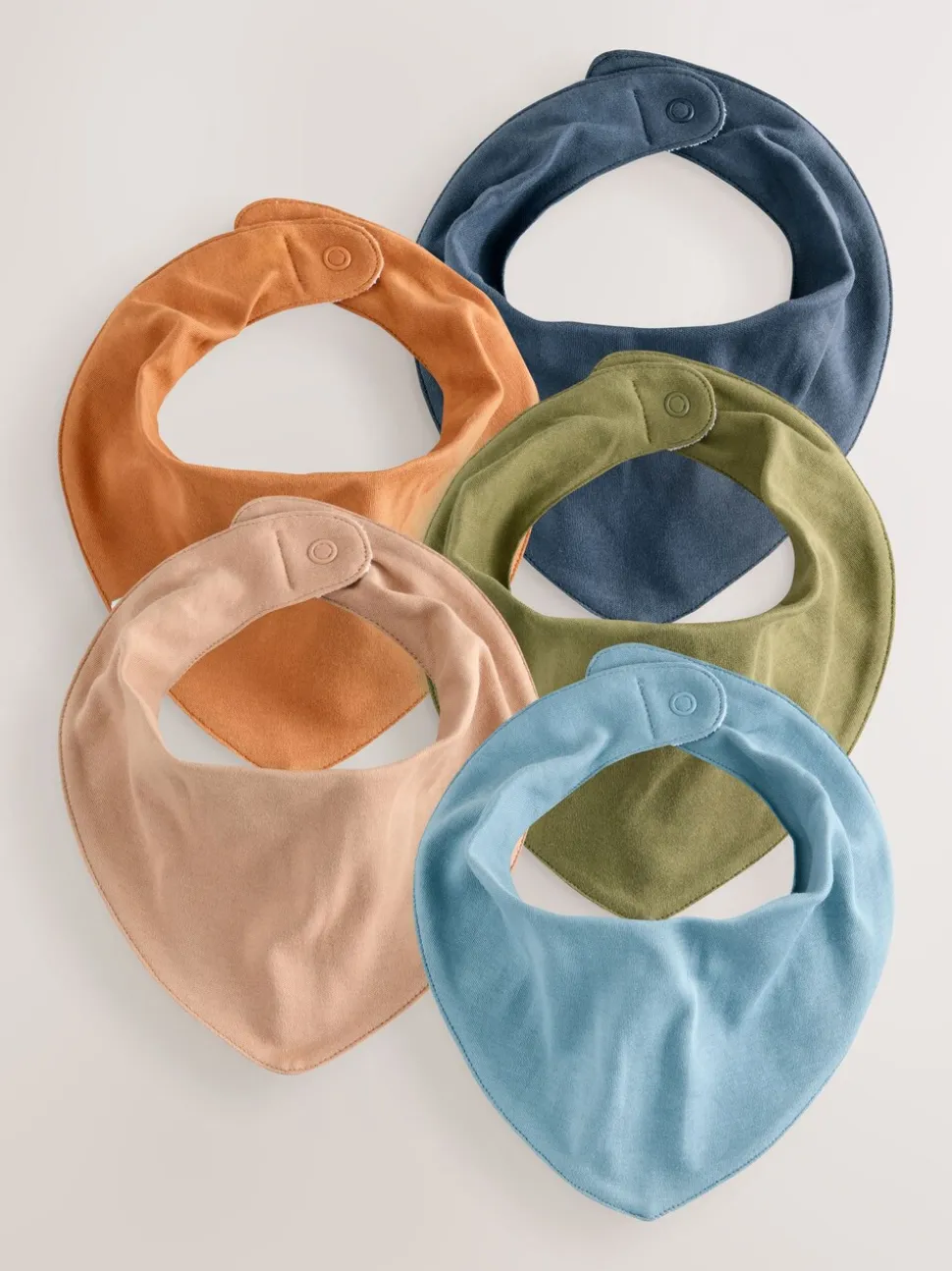 Blauw - 5 Kwijlslabbetjes voor baby's