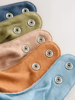 Blauw - 5 Kwijlslabbetjes voor baby's