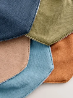 Blauw - 5 Kwijlslabbetjes voor baby's