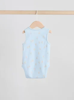 Blauw - 5 Pack Baby Bear Bodysuits