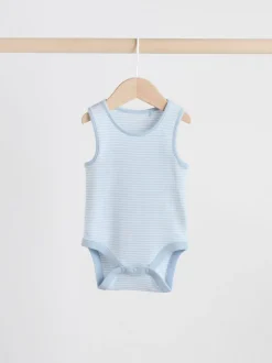 Blauw - 5 Pack Baby Bear Bodysuits