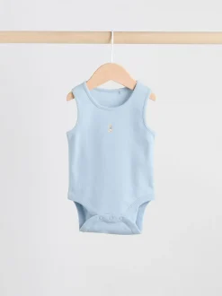Blauw - 5 Pack Baby Bear Bodysuits