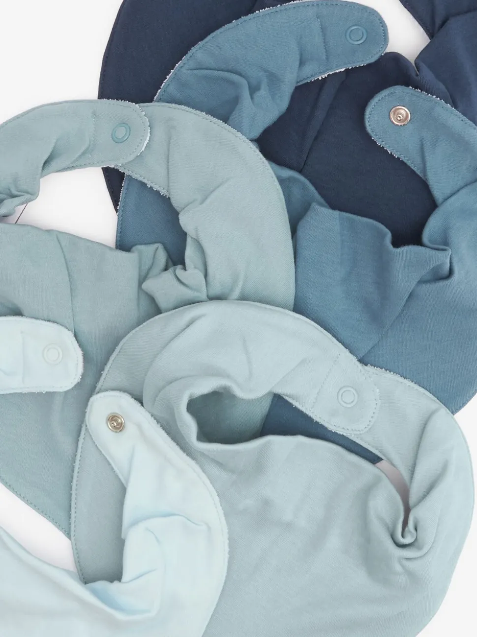 Blauw - 5 Pack Dribble Baby 100% Cotton Bibs