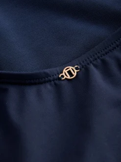 Blauw - Active Scoop-badpak met buikorrectie