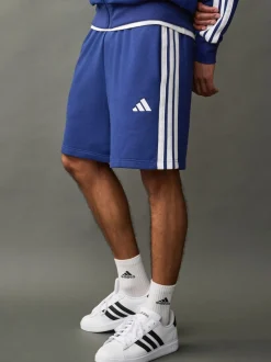 Blauw - adidas Essential 3-Stripes French Terry Shorts