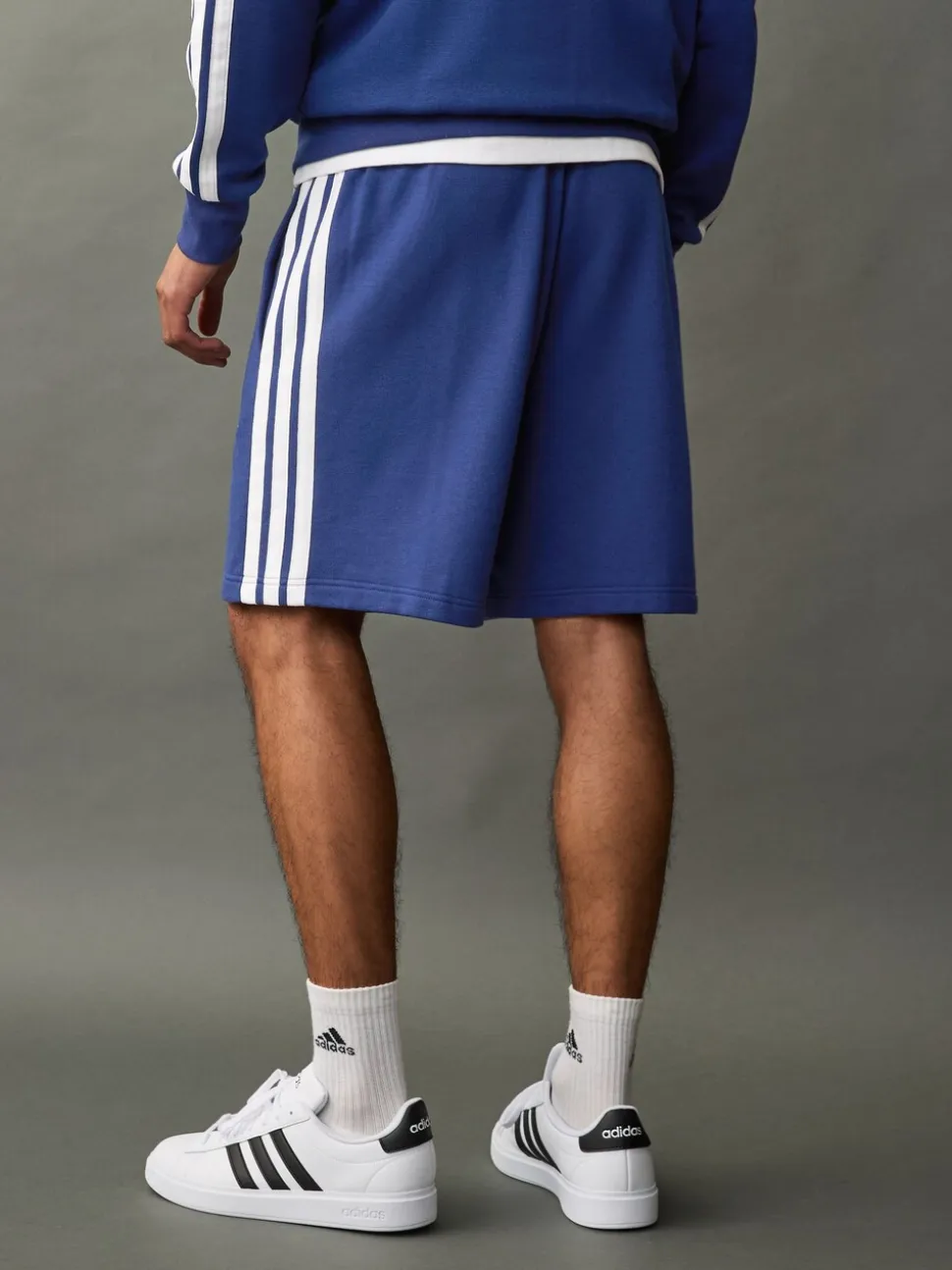 Blauw - adidas Essential 3-Stripes French Terry Shorts