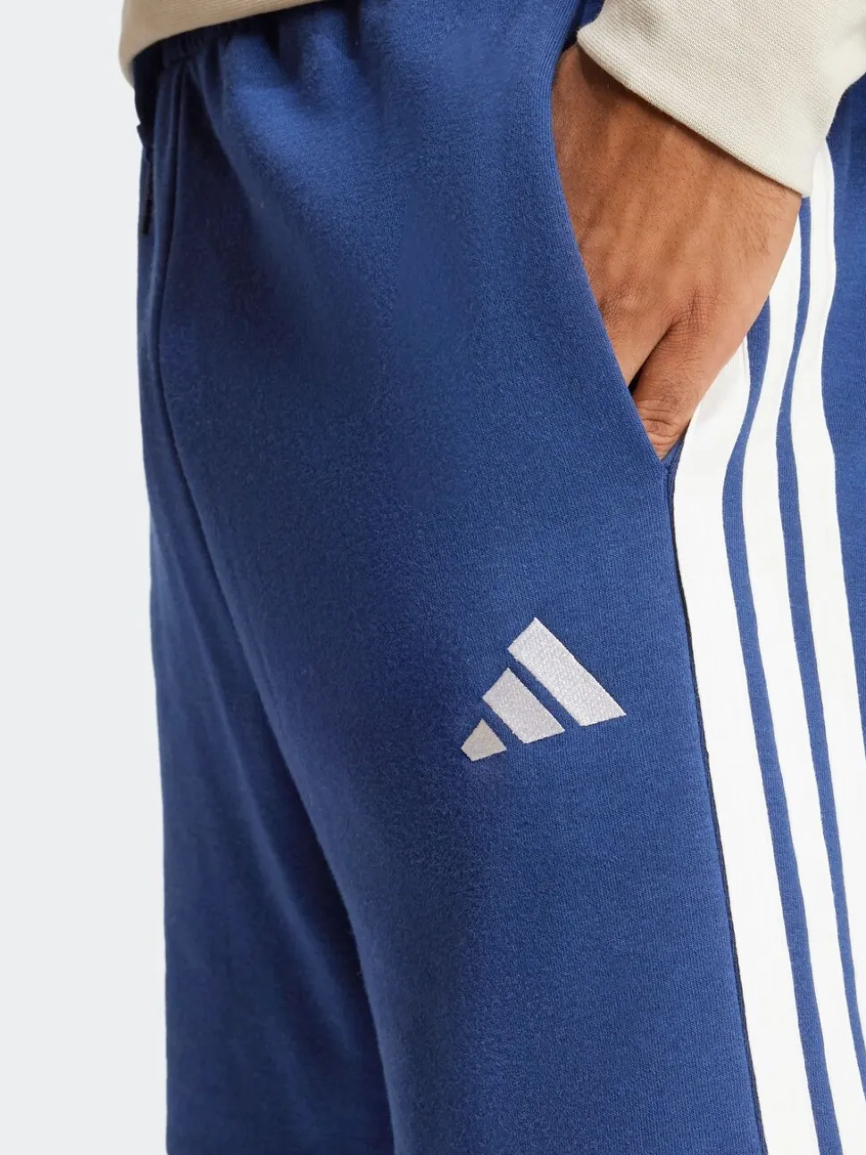 Blauw - adidas Essential 3-Stripes French Terry Shorts