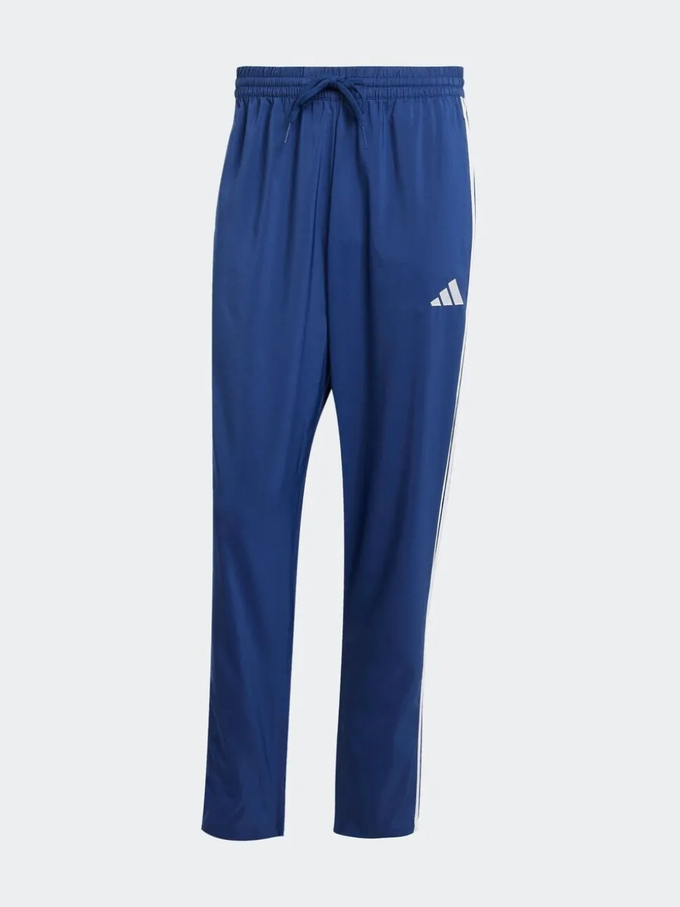 Blauw - adidas Essentials 3-Strepen Stanford joggingbroek met open zoom
