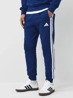 Blauw - adidas Essentials fleece joggingbroek met 3 strepen