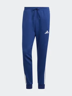 Blauw - adidas Essentials fleece joggingbroek met 3 strepen