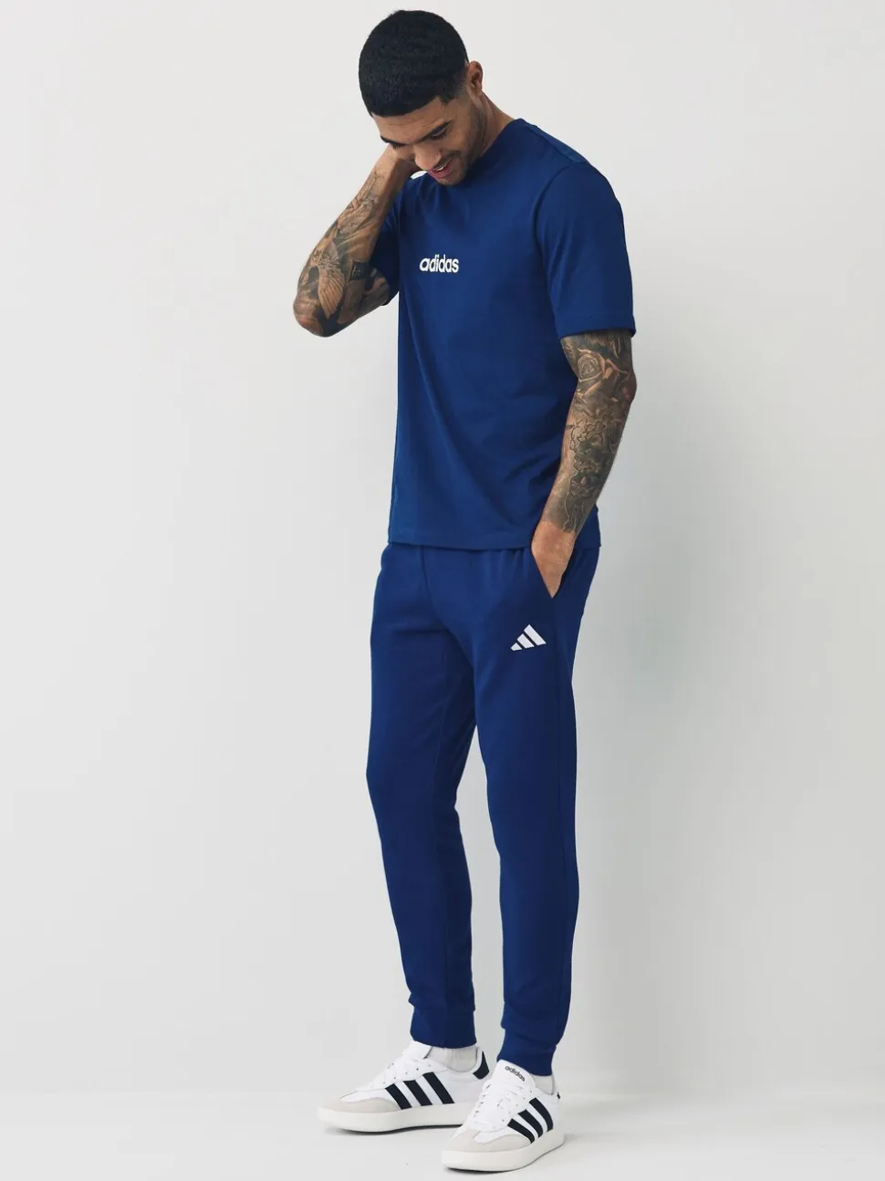 Blauw - adidas Essentials Feelcozy fleece joggingbroek