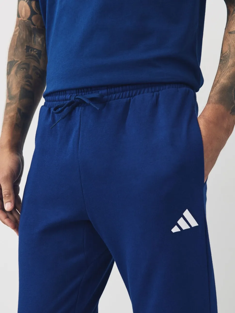 Blauw - adidas Essentials Feelcozy fleece joggingbroek