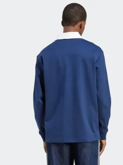 Blauw - adidas Originals Adicolor Rugby poloshirt