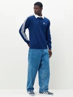 Blauw - adidas Originals Adicolor Rugby poloshirt