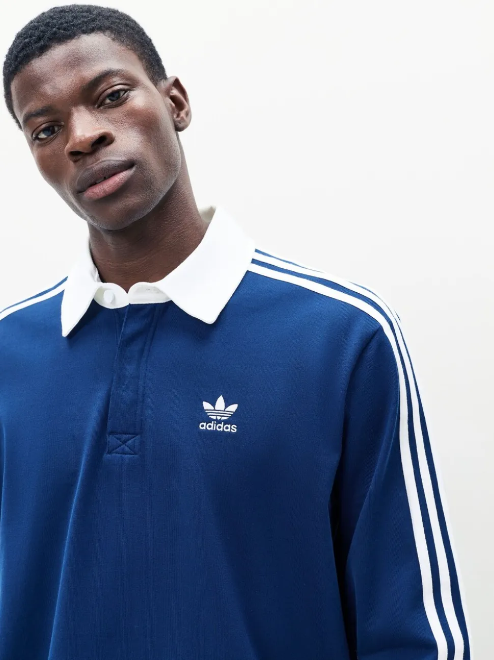Blauw - adidas Originals Adicolor Rugby poloshirt