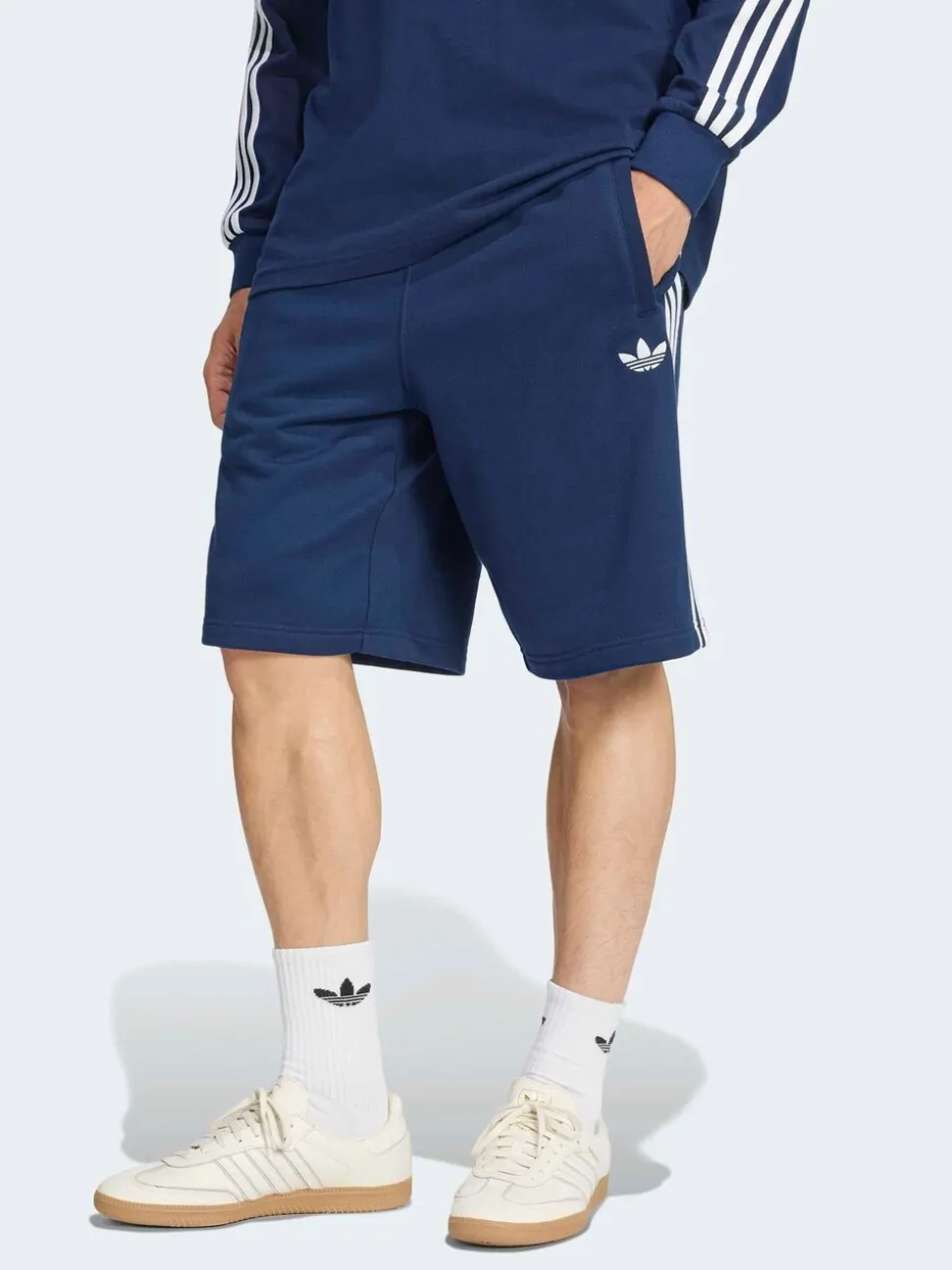 Blauw - adidas Originals shorts met 3 strepen