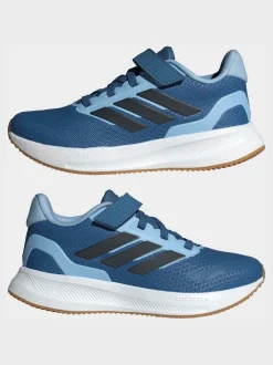 Blauw - adidas Runfalcon 5 kindersneakers met elastische veters