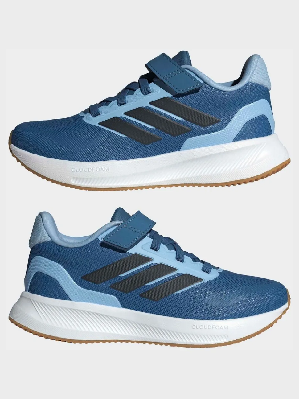 Blauw - adidas Runfalcon 5 kindersneakers met elastische veters