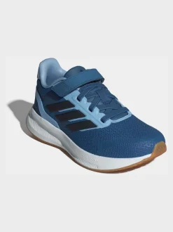 Blauw - adidas Runfalcon 5 kindersneakers met elastische veters