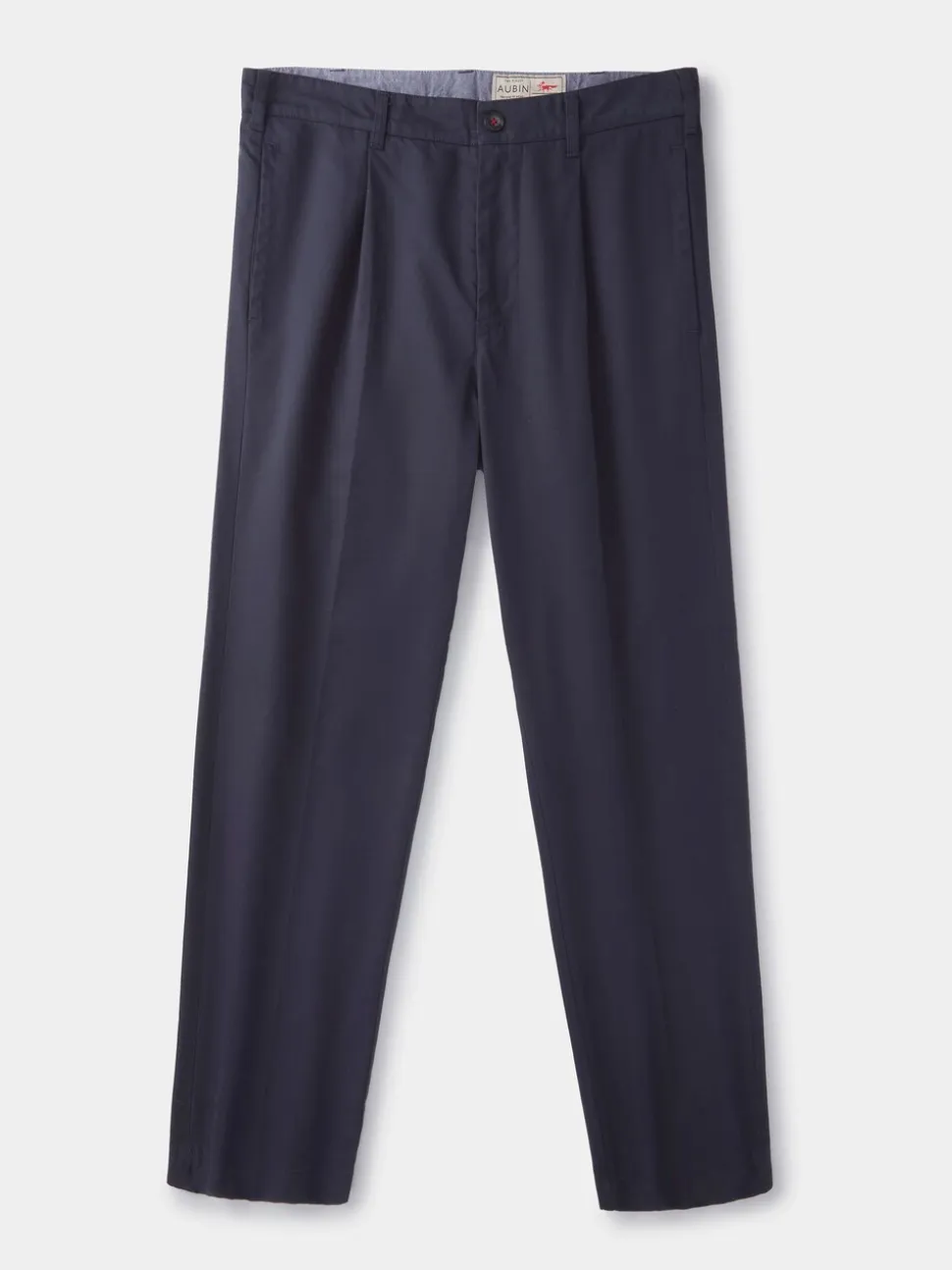Blauw - Aubin Stickney broek van 100% katoen met relaxte pasvorm