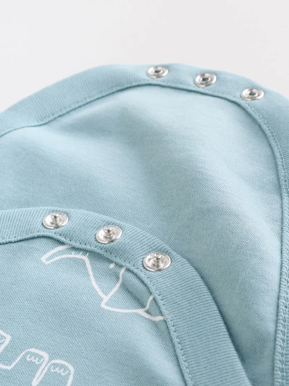 Blauw - Baby Elephant Long Sleeved Bodysuits 5 Pack