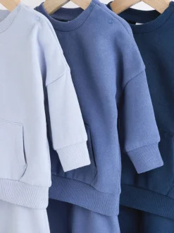 Blauw - Baby Sweatshirt en Joggingbroeken Set 6 stuks (0mnd-3jaar)