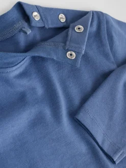 Blauw - Baby T-shirts met lange mouwen 4 stuks (0mnd-2jr)