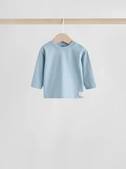 Blauw - Baby T-shirts met lange mouwen 4 stuks (0mnd-2jr)