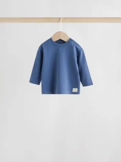 Blauw - Baby T-shirts met lange mouwen 4 stuks (0mnd-2jr)