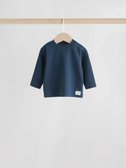 Blauw - Baby T-shirts met lange mouwen 4 stuks (0mnd-2jr)