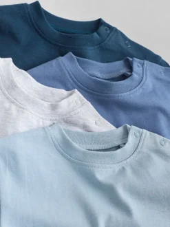 Blauw - Baby T-shirts met lange mouwen 4 stuks (0mnd-2jr)