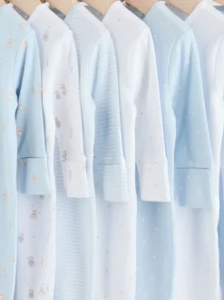 Blauw - Babypyjama met berenprint (0-2jr)