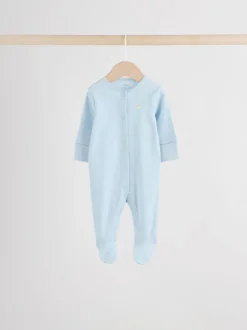 Blauw - Babypyjama met berenprint (0-2jr)
