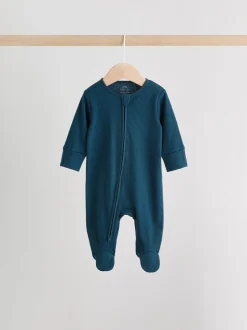 Blauw - Babypyjama's met tweewegrits (0-2jr)