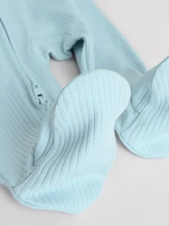 Blauw - Babypyjama's met tweewegrits (0-2jr)