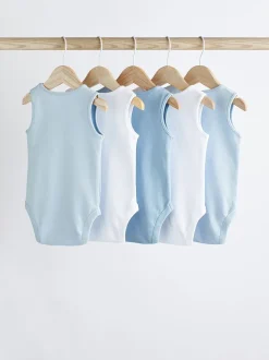 Blauw - Babyrompertjes met hemdje