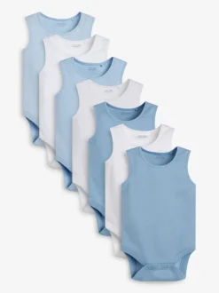 Blauw - Babyrompertjes met hemdje