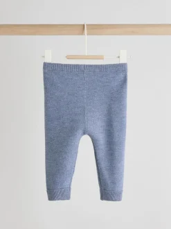 Blauw - Babyset met gebreide trui en legging (0mnd-2jr)