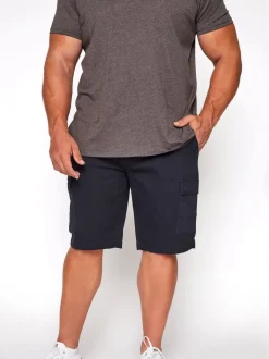 Blauw - Badrhino - Big & Tall - Cargoshort met stretch