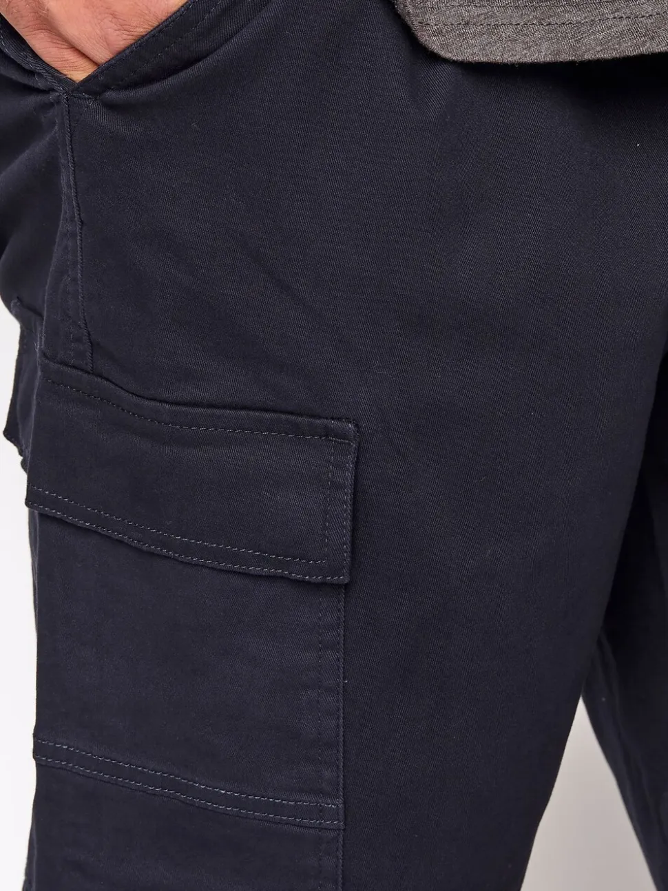 Blauw - Badrhino - Big & Tall - Cargoshort met stretch
