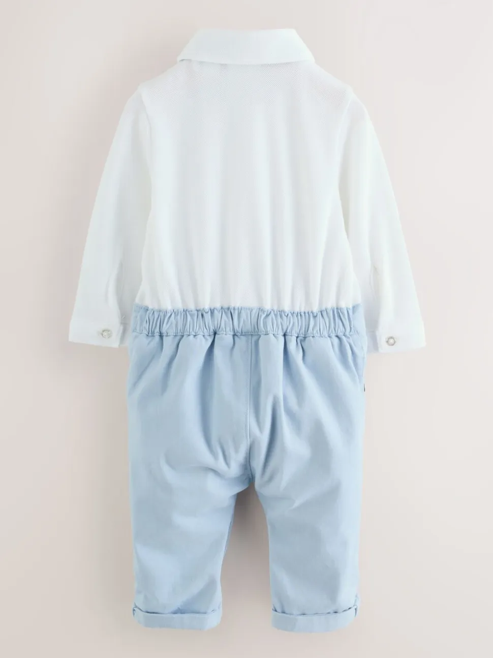 Blauw - Baker By Ted Baker - Modieus tweedelig lijkend rompertje