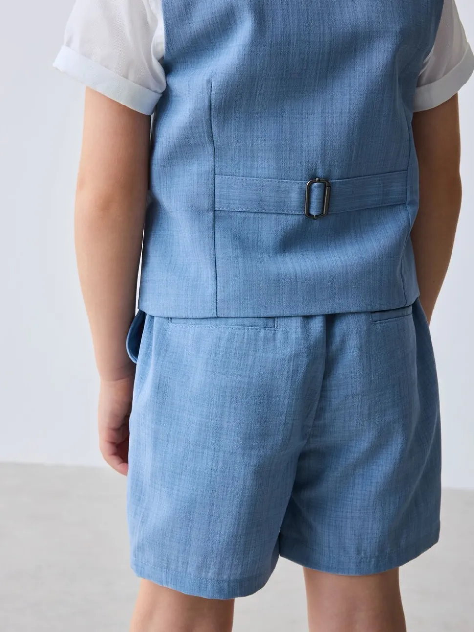 Blauw - Baker By Ted Baker set van overhemd, gilet en short