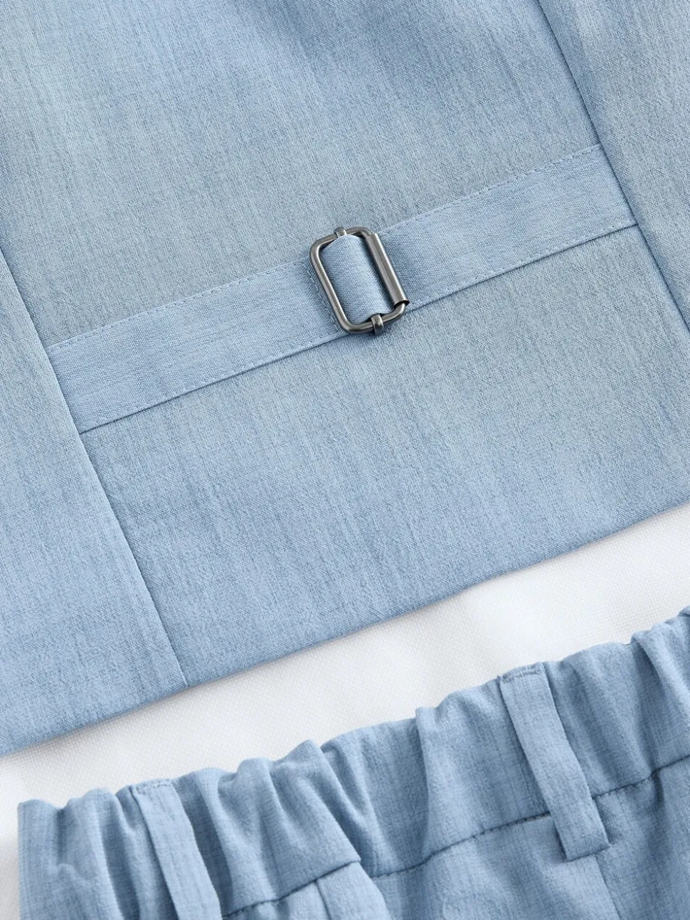 Blauw - Baker by Ted Baker set van gilet, overhemd en broek