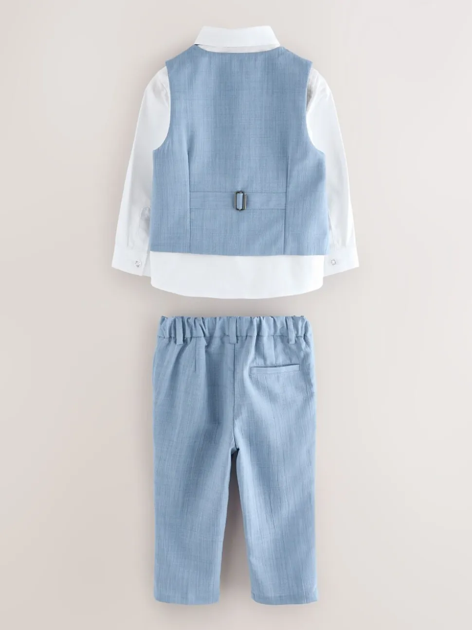 Blauw - Baker by Ted Baker set van gilet, overhemd en broek