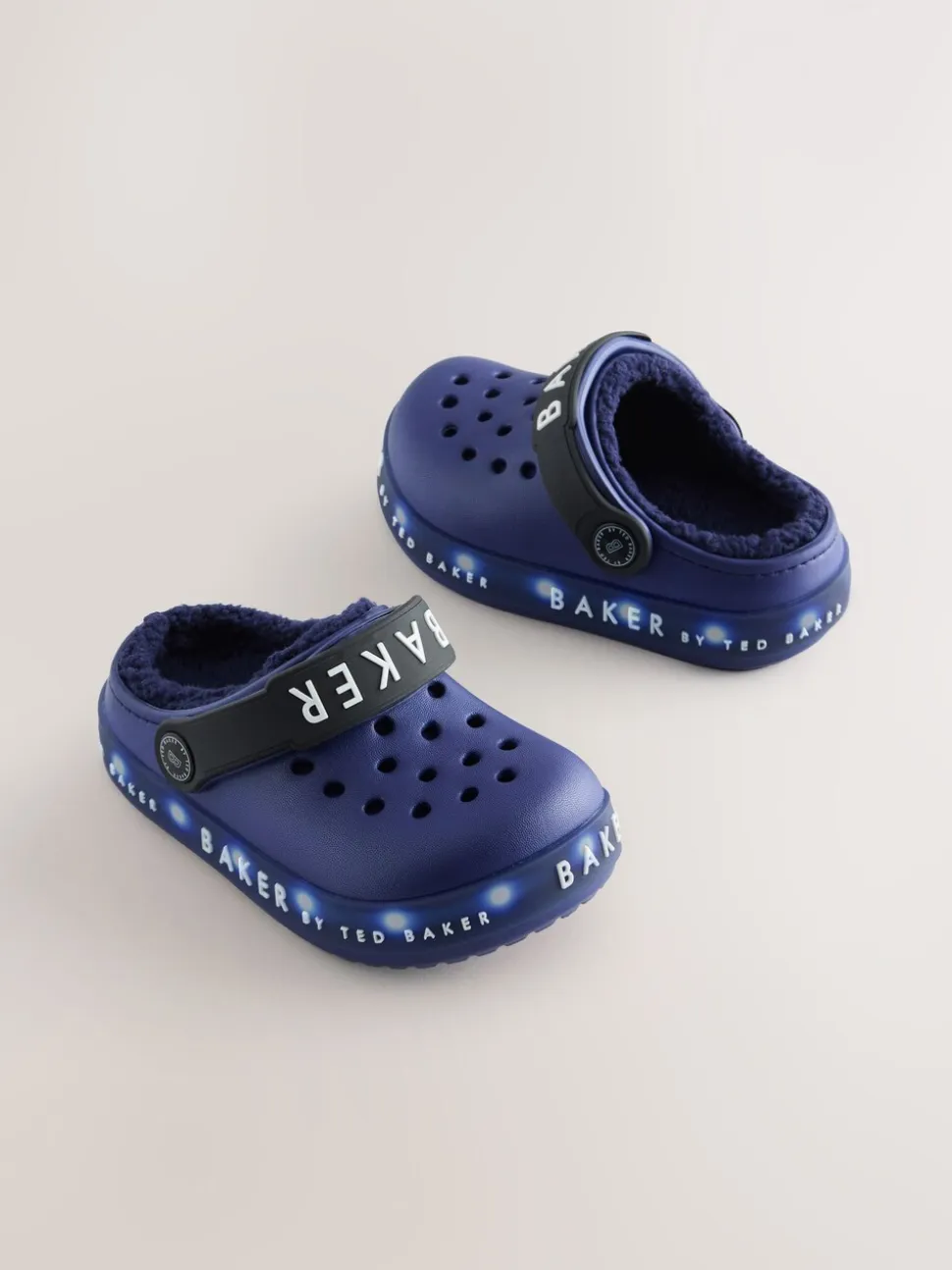 Blauw - Baker by Ted Baker met borg gevoerde klomppantoffels