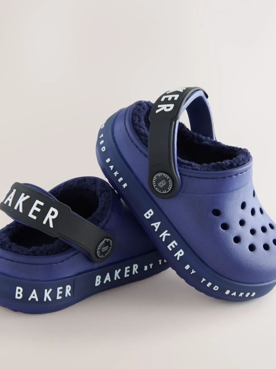 Blauw - Baker by Ted Baker met borg gevoerde klomppantoffels