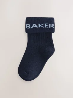 Blauw - Baker by Ted Baker babysokken verpakking van 5