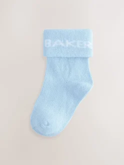 Blauw - Baker by Ted Baker babysokken verpakking van 5
