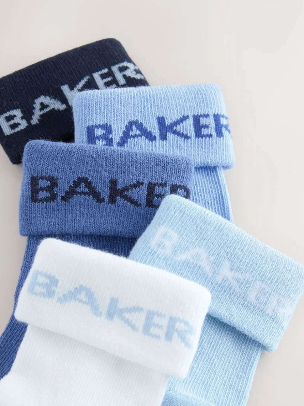 Blauw - Baker by Ted Baker babysokken verpakking van 5